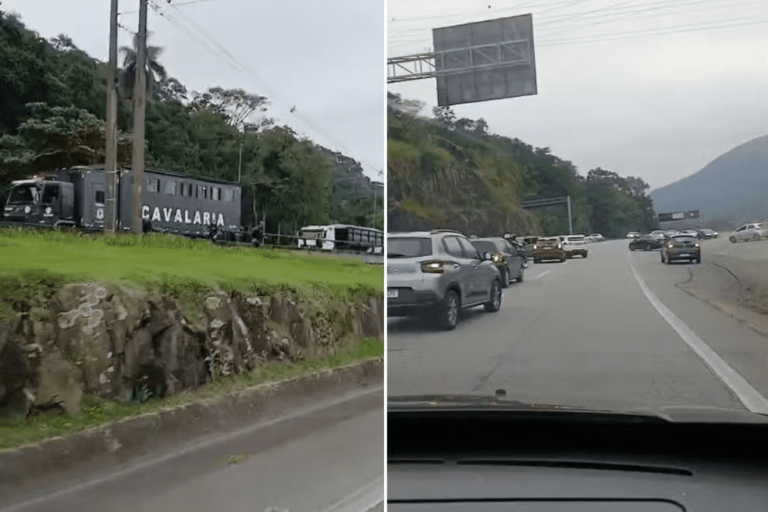 Motoristas voltam na contramão com medo de criminosos na rodovia dos Imigrantes, SP