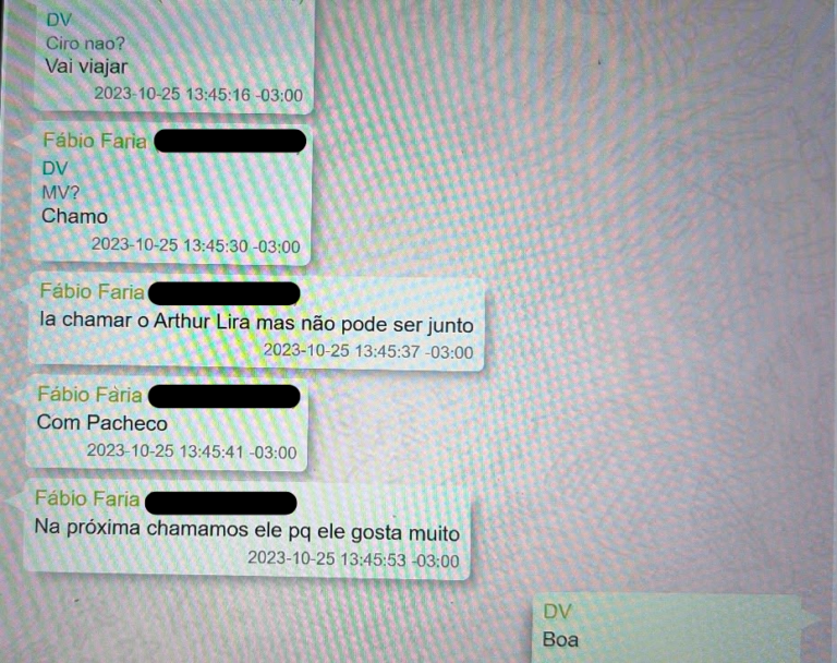 Davi Alcolumbre/ FábioFarias: “as suíças estarão lá?” Sim”, diz Vorcaro